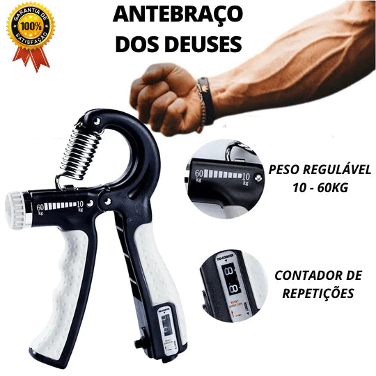 Hand Grip - Fortalecedor de Braços Resistente e Regulável 10 a 60kg