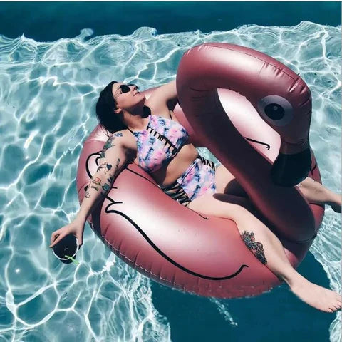 Boia Inflável Flamingo Gigante Piscina - Verão 2023